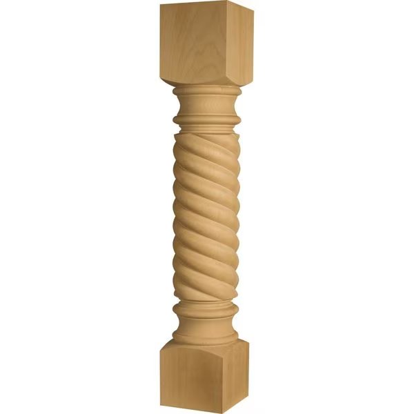 34 1/2 x 6 Rope Island Leg in Mahogany, Osborne Wood Products, Mfr#: 1477MH